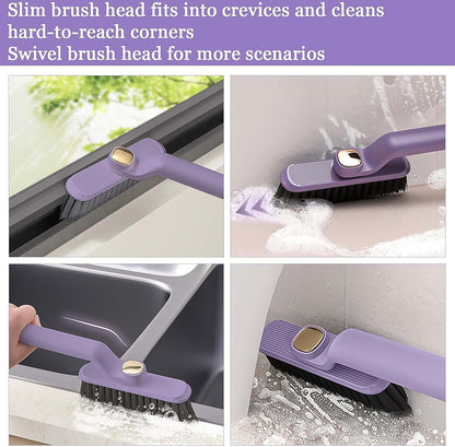 Multi functional rotatable cleaning brush with waste clip