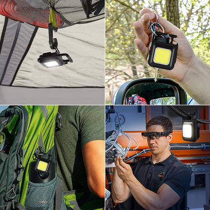 LED Chargeable Keychain Flashlight with Bottle Opener