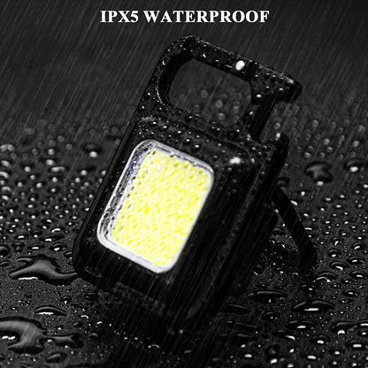 LED Chargeable Keychain Flashlight with Bottle Opener