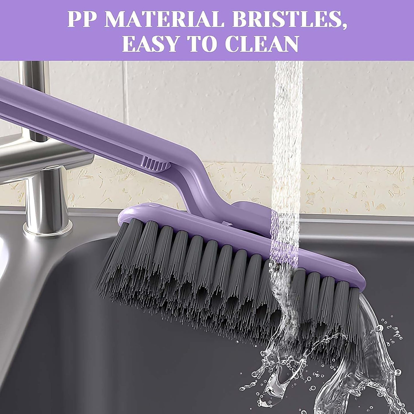 Multi functional rotatable cleaning brush with waste clip